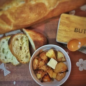 オーブントースターで焼きリンゴ